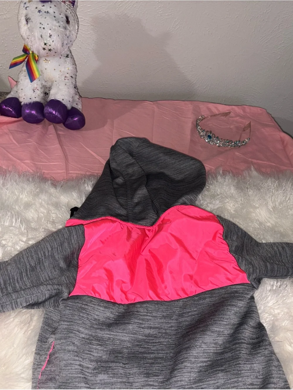 Girls' NIKE Hoodie with Hot Pink 2T